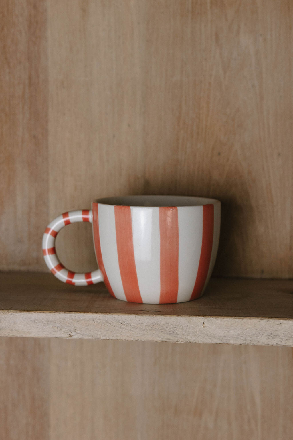 Multi Color Mug Coral Striped
