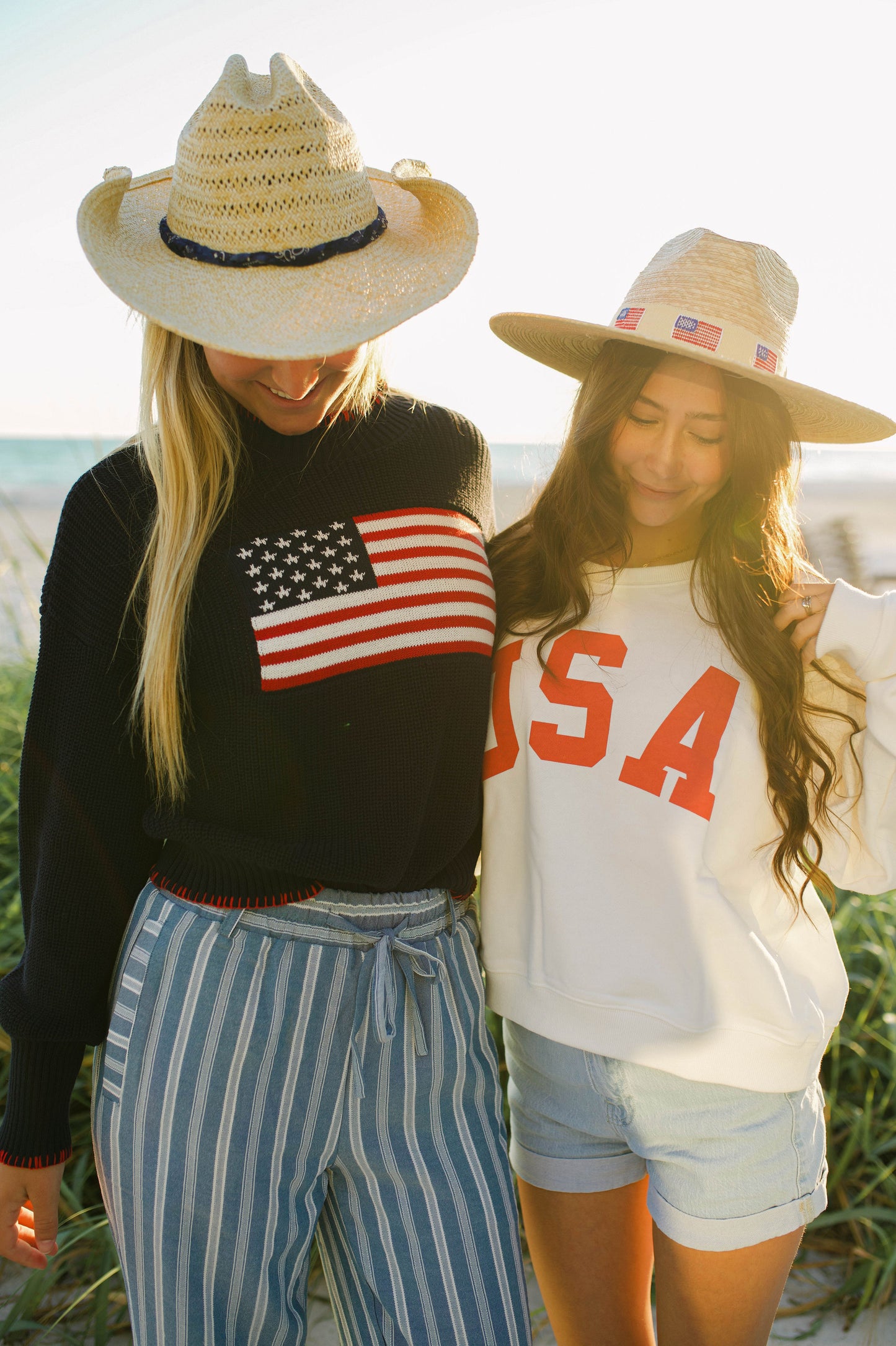 Navy American Flag Knit Sweater