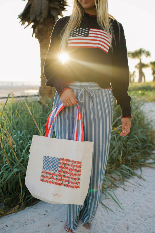 Americana Canvas Tote Bag