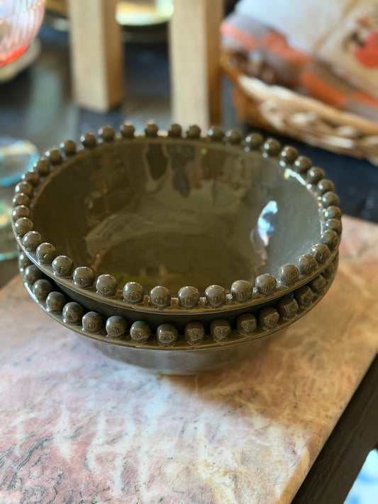 Dark Moss Serving Bowl