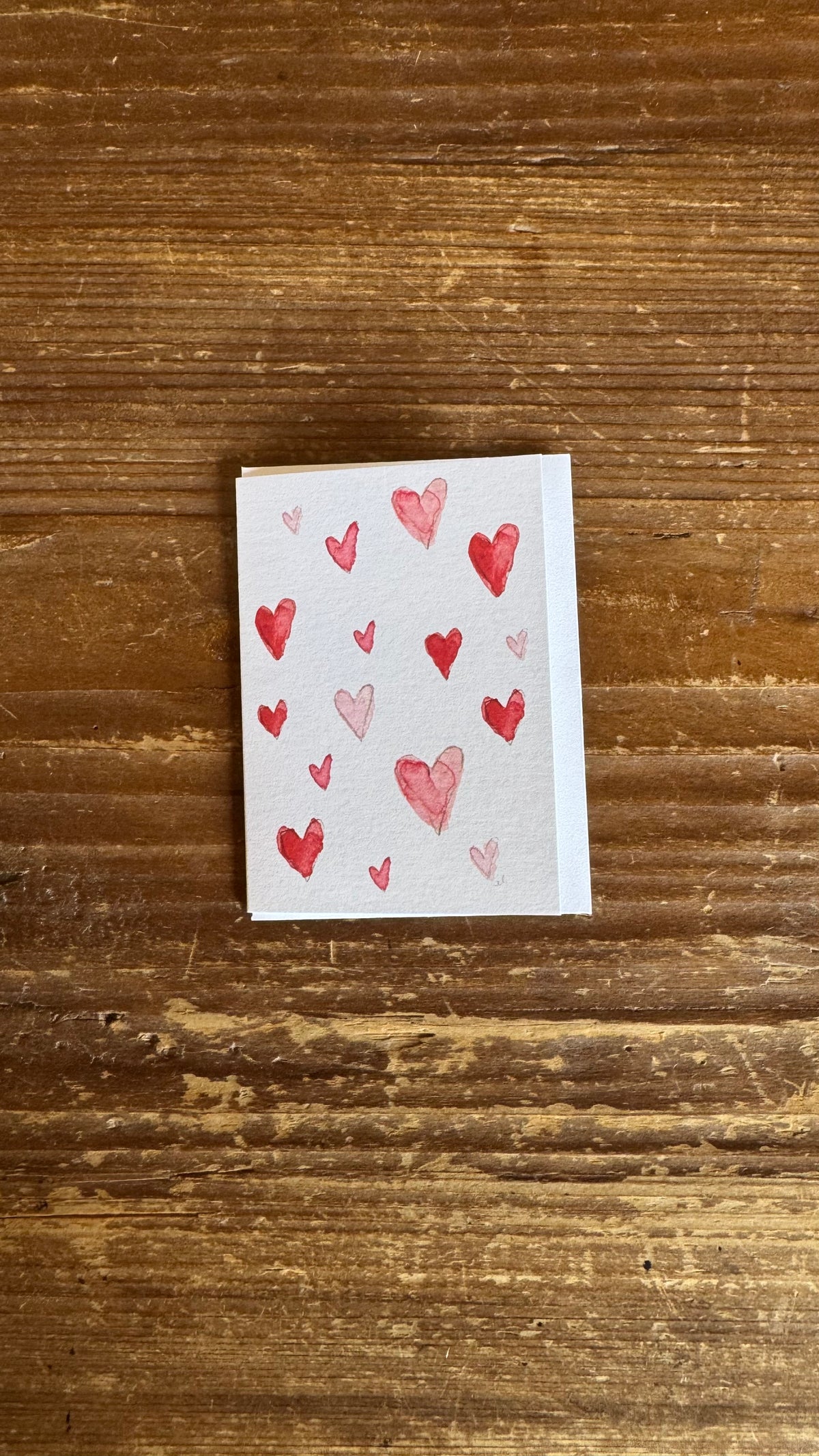 Hearts mini notecard
