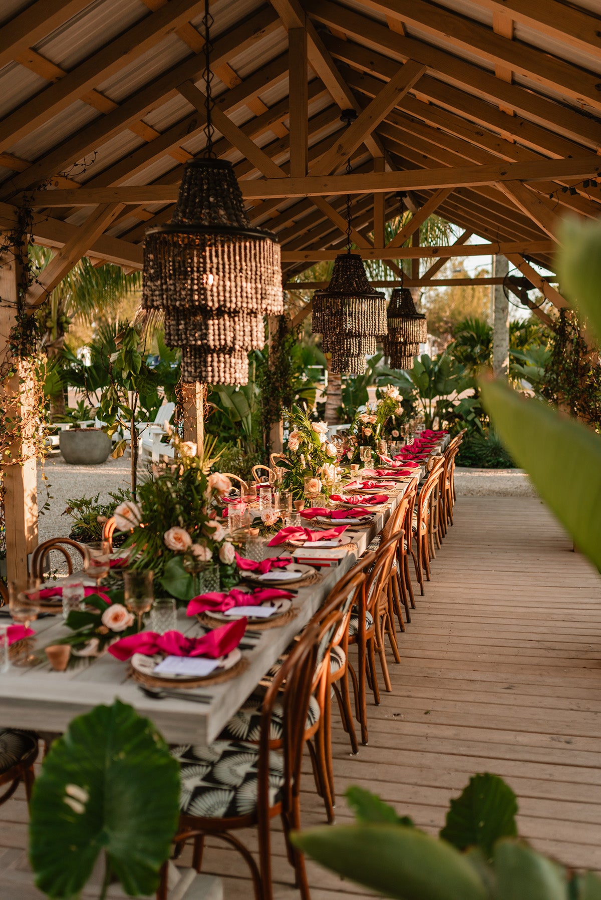 Floral styling and table settings