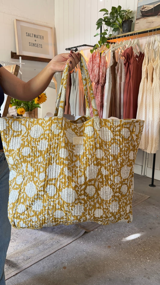 Chandra Kaki Oversized Tote Bag