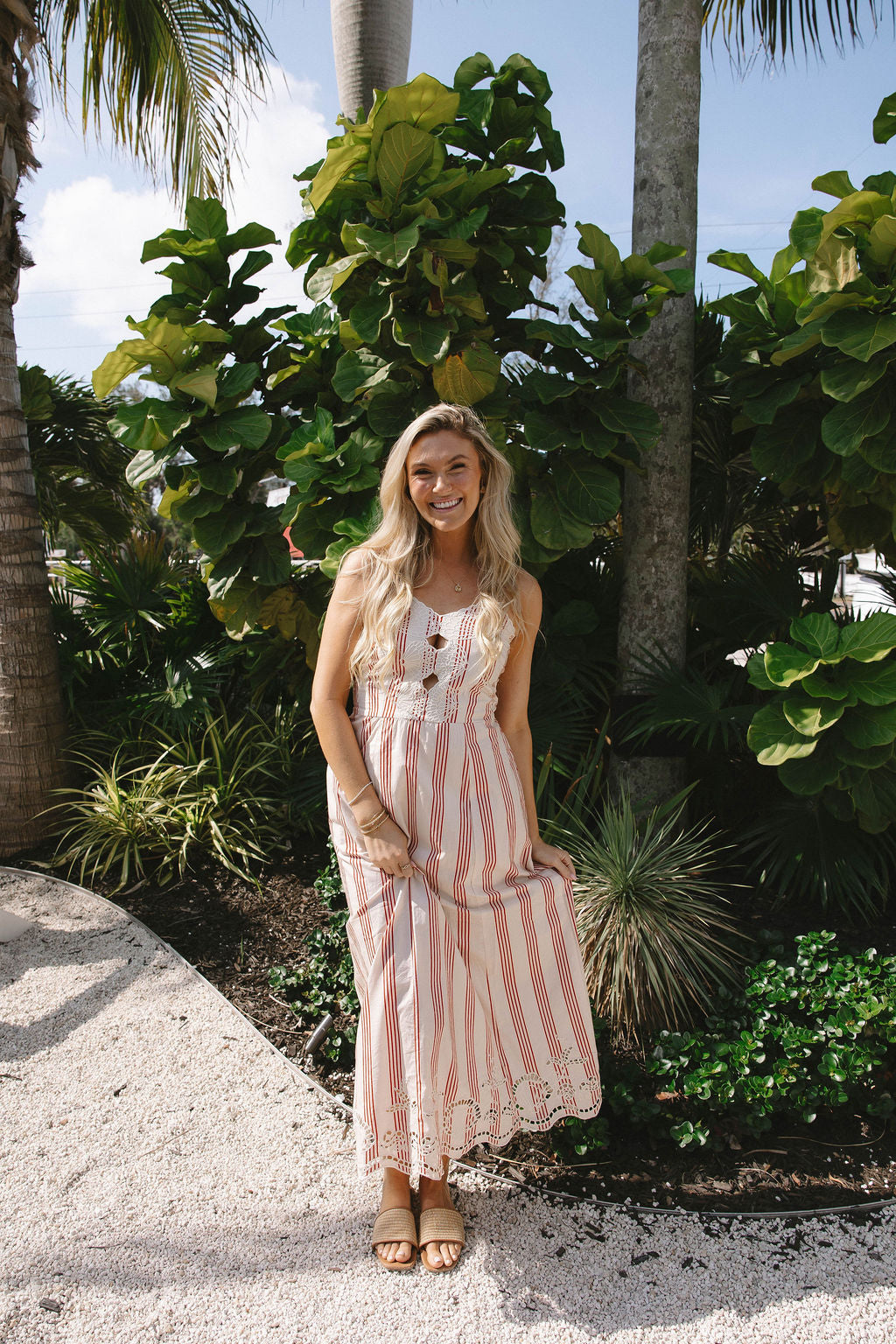 Cherry Pinstripe Dress