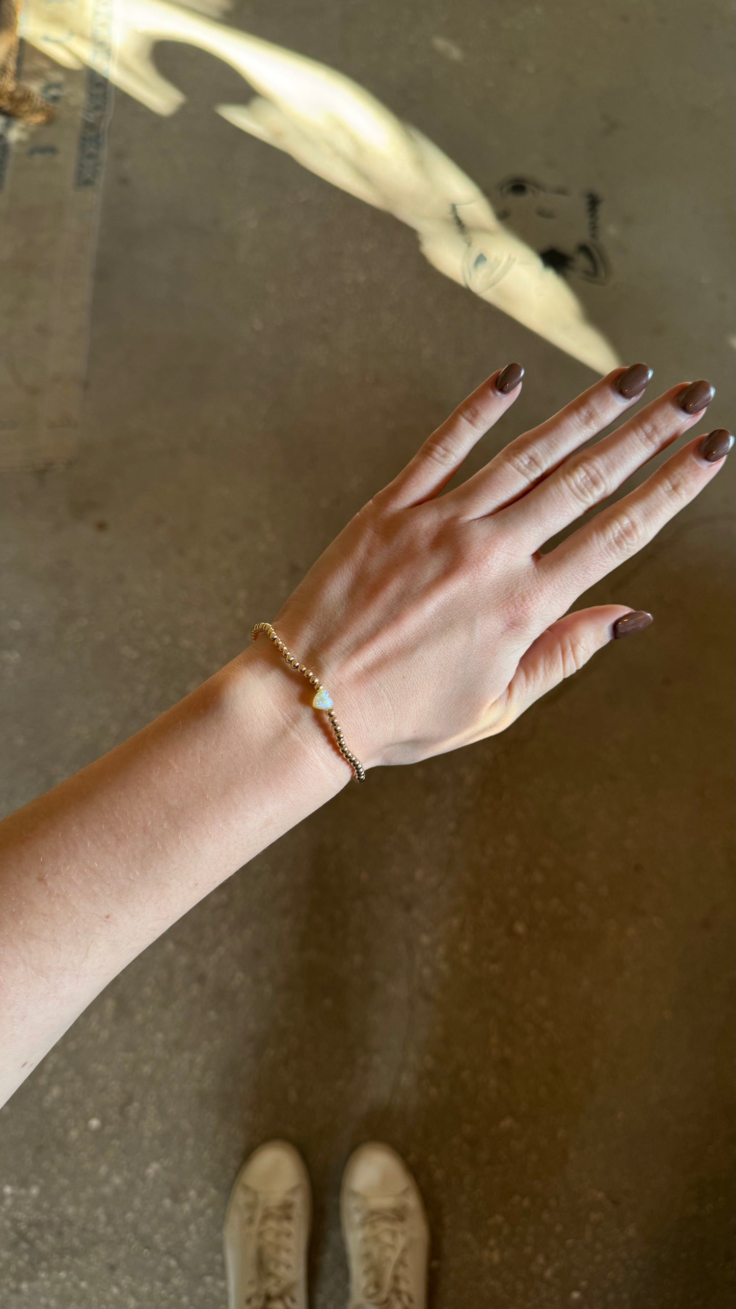 Single Heart SM | Beaded Opal Bracelet