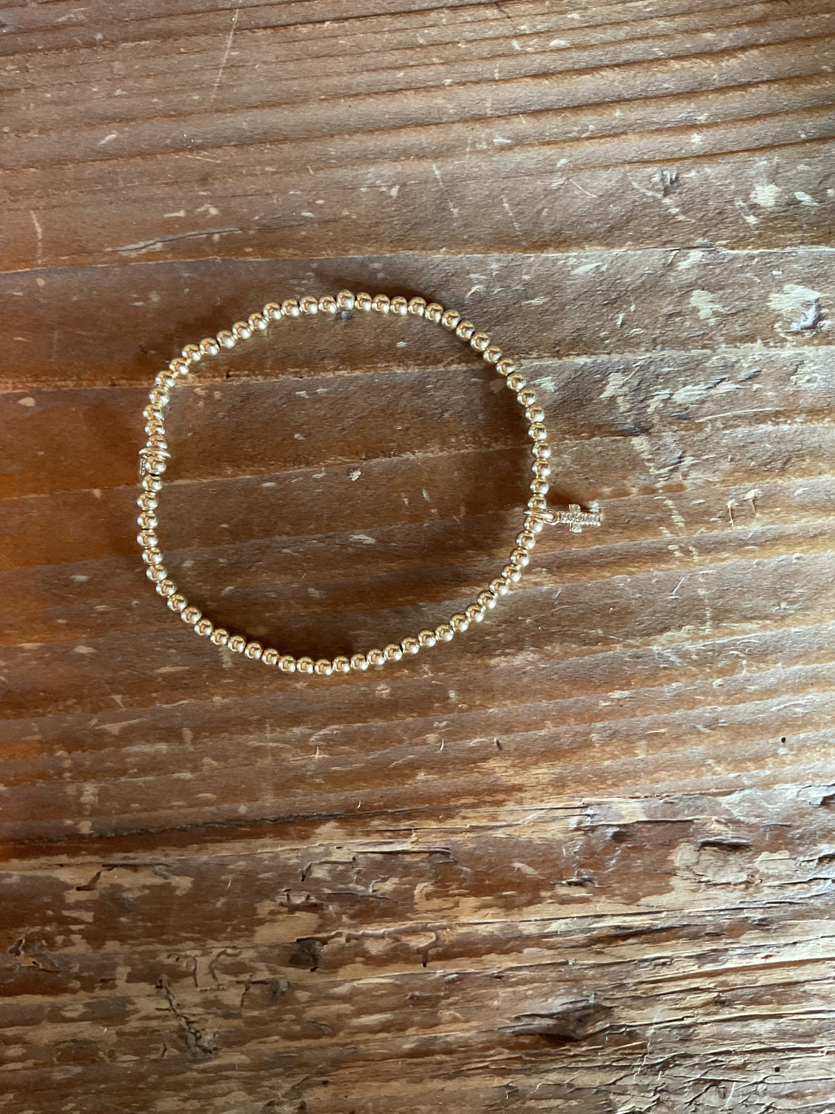 Faith Cross Charm Stretchy Bracelet