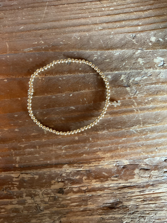 Faith Cross Charm Stretchy Bracelet