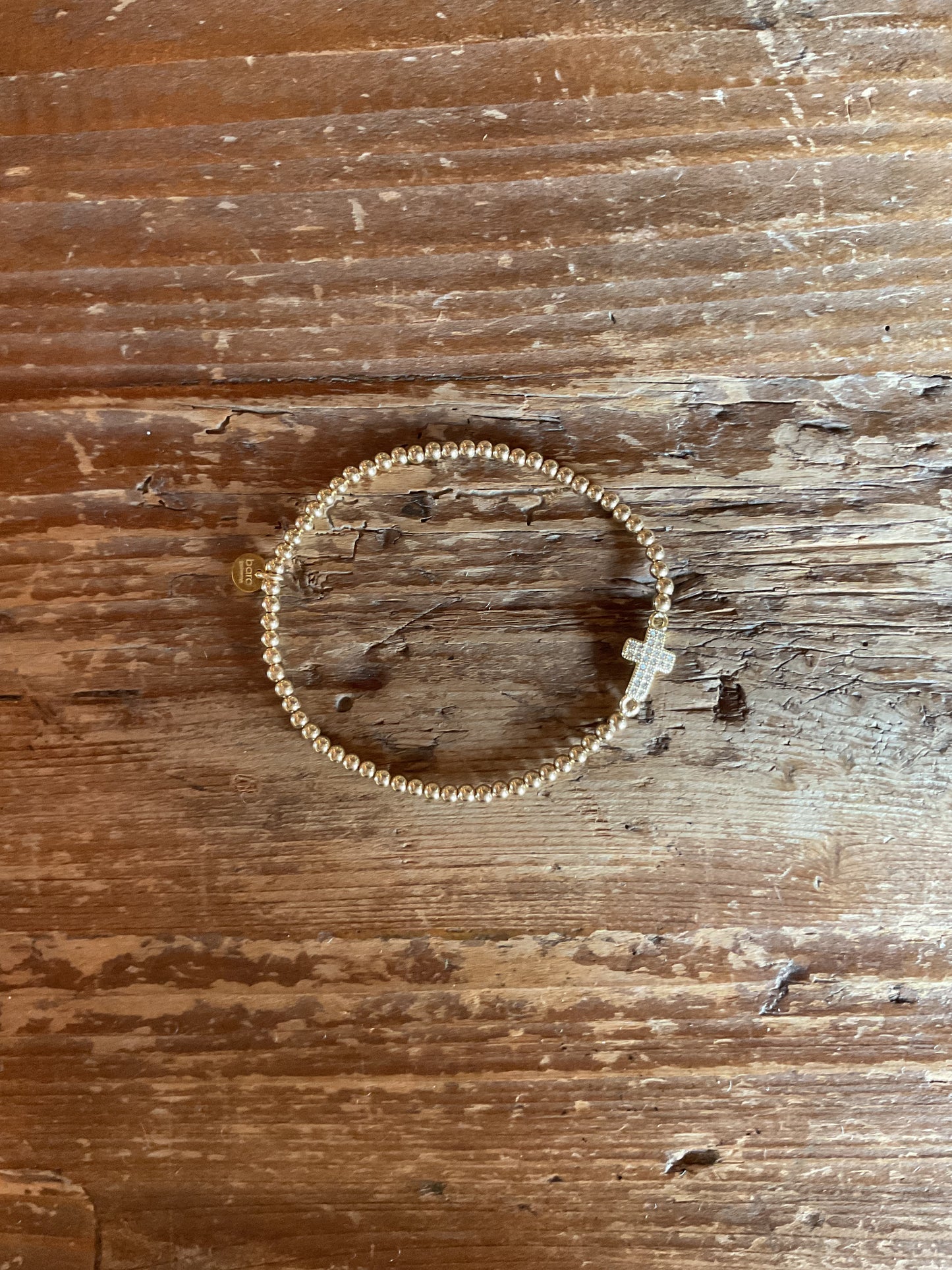 Naomi Faith Cross Charm Stretchy Bracelet