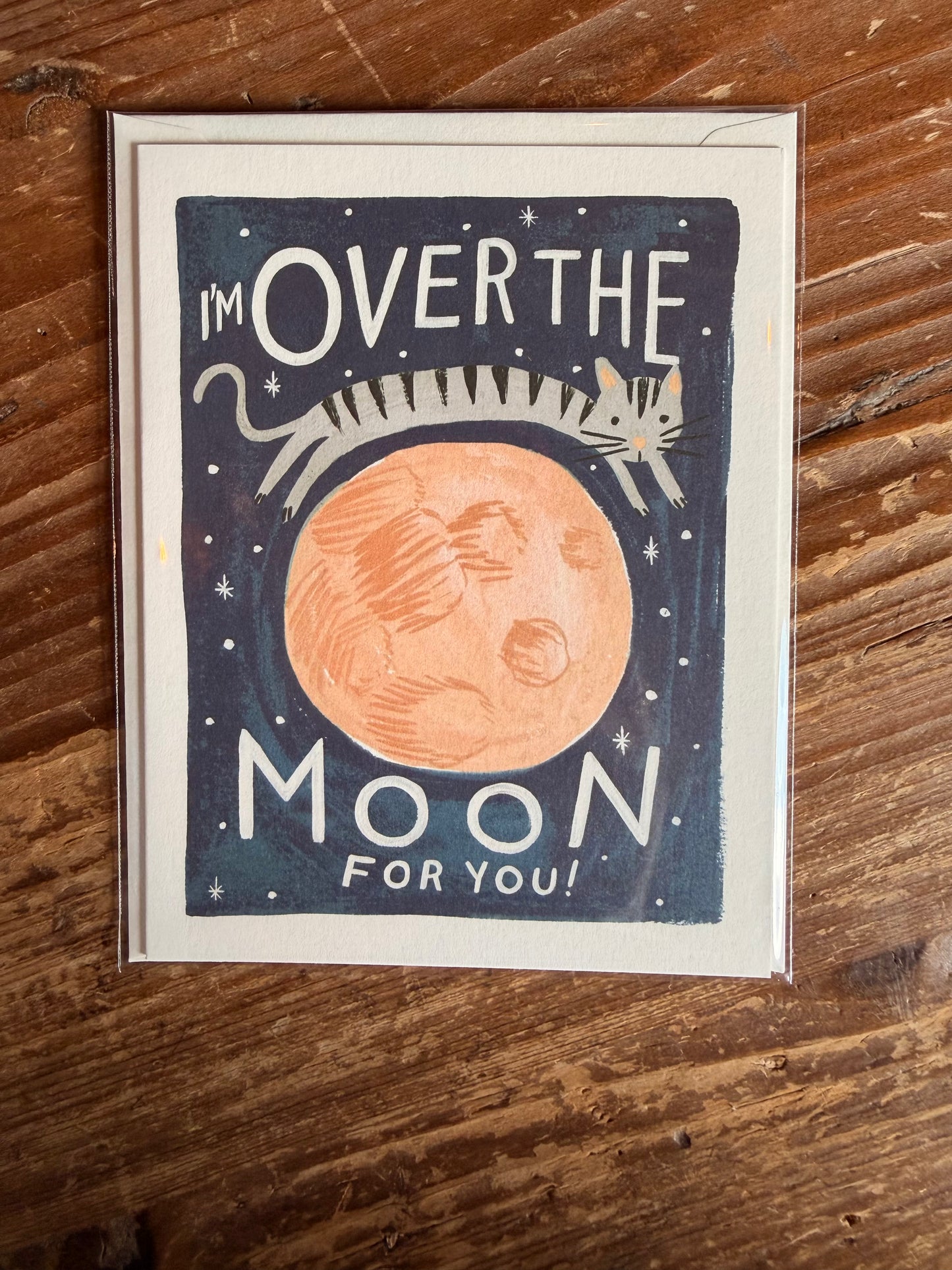 Over the Moon Greeting Card