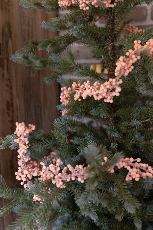 Pink Flocked Ball Garland