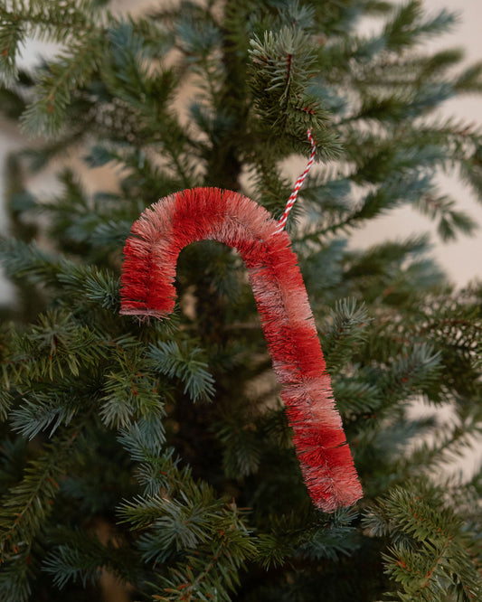Bottle Brush Striped Candy Cane