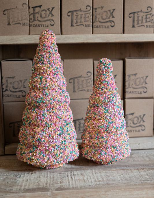 Sequined Glass Tree, 2 Sizes