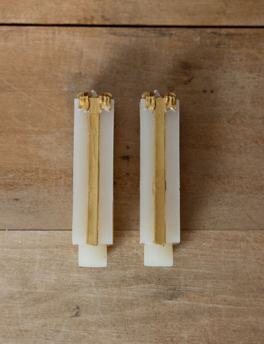 Mini Present Taper Candles, Set of 2