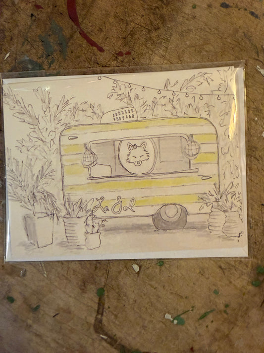 La Sal Linen Blank Card