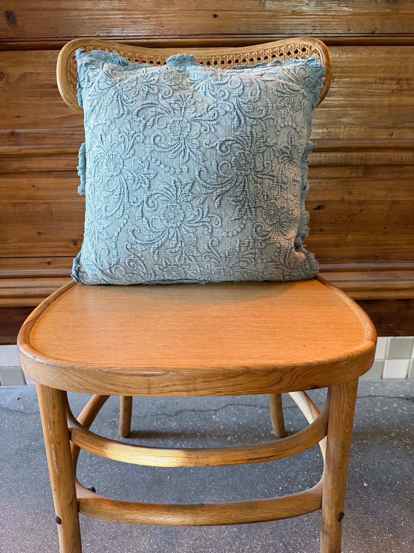 Floral Blue Pillow