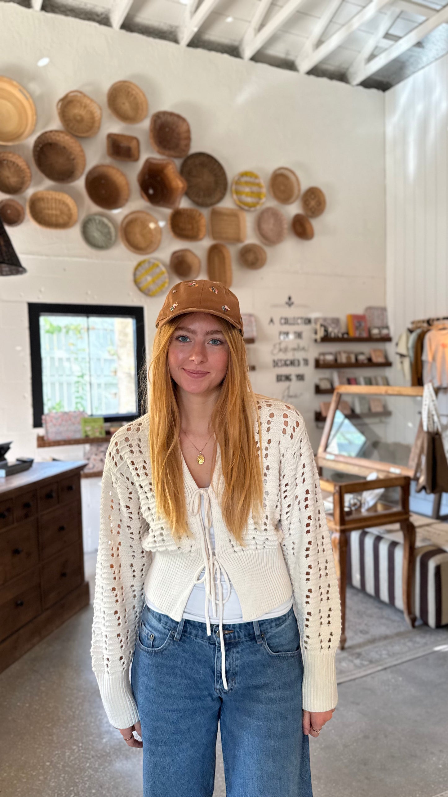 Ditsy Dahlia Baseball Cap