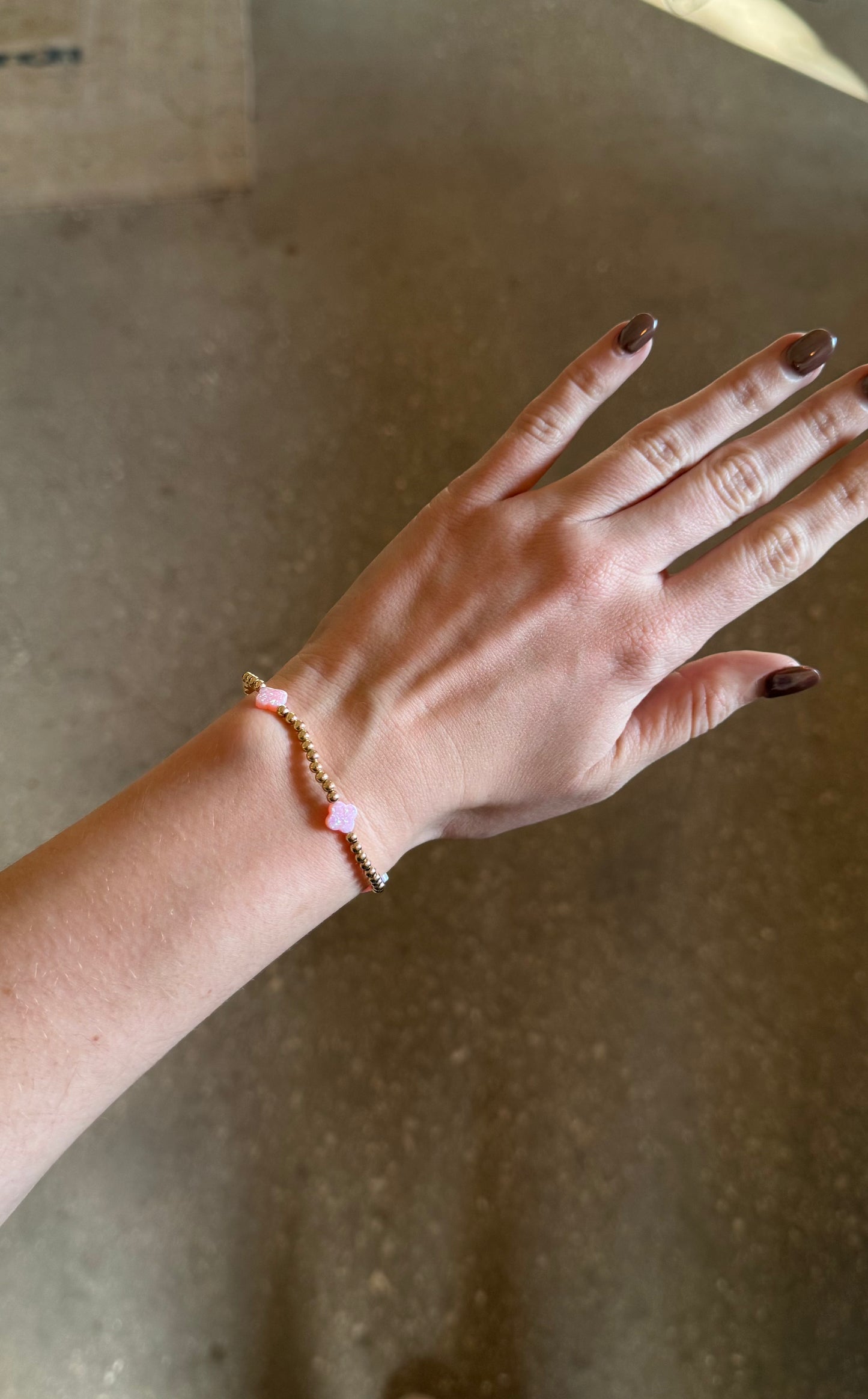 Clover Beaded Opal Bracelet