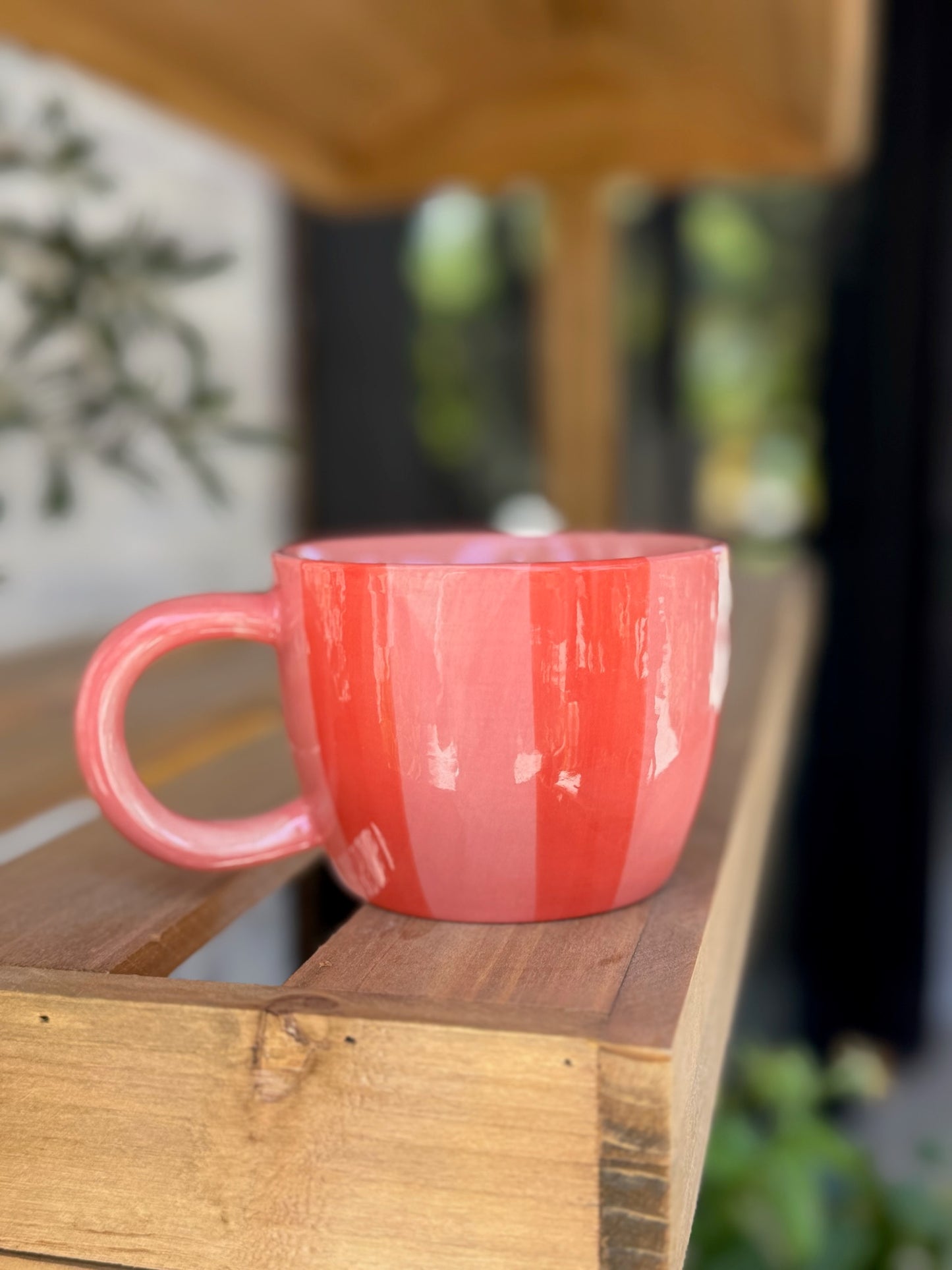 Multi Color Mug Pink Handle