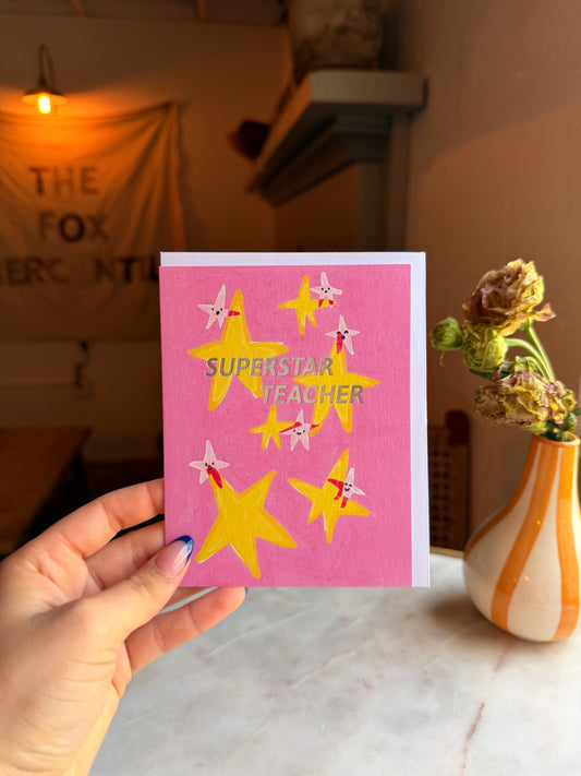 Superstar Teacher Greet Card