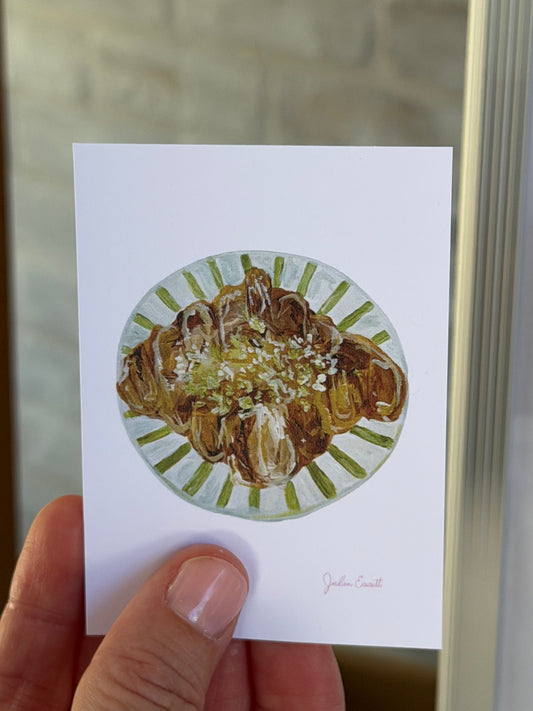 Tiny Print Pistachio Croissant