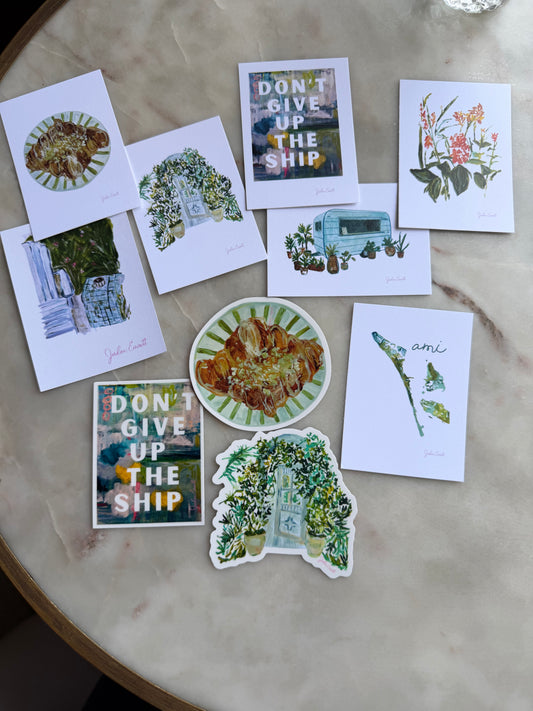 Not So Mystery Pack- 7 prints and 3 Stickers