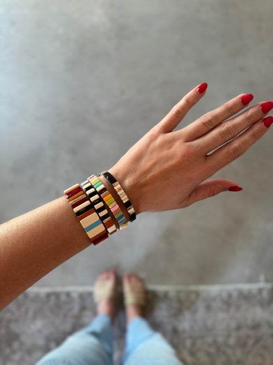 Tile Beaded Bracelet, 6 Styles