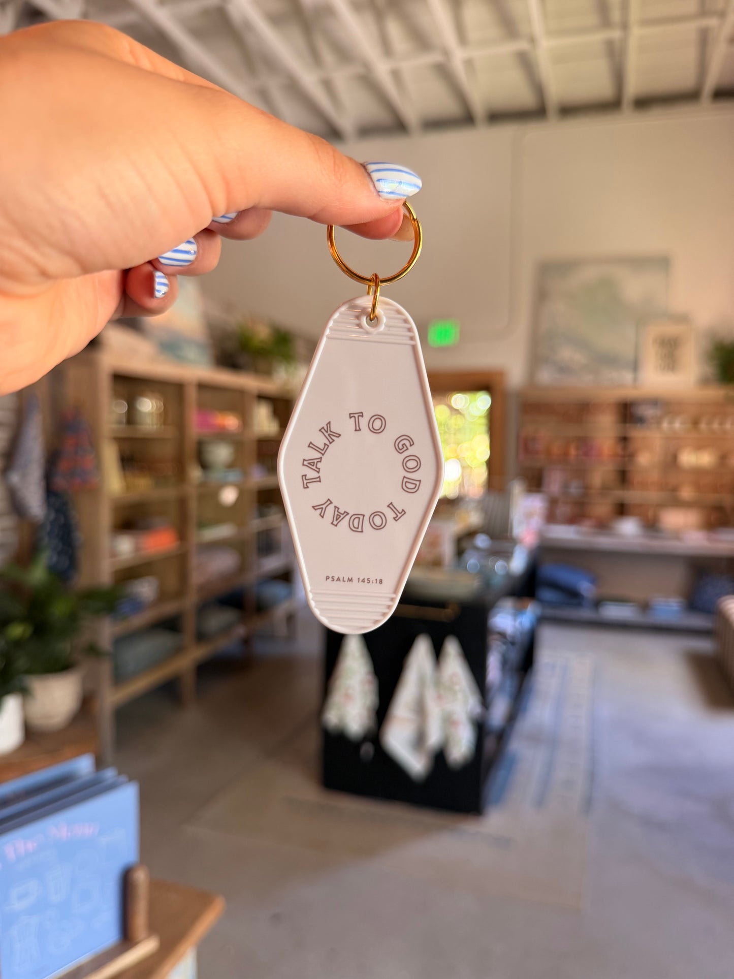 Talk to God Today Hotel Keychain