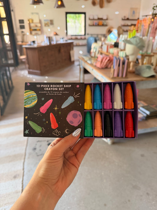 Lost In Space Rocket Ship Crayon Set