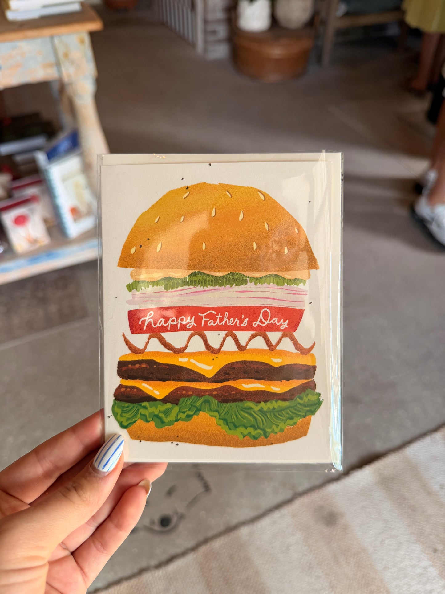 Father's Day Double Cheeseburger Greeting Card