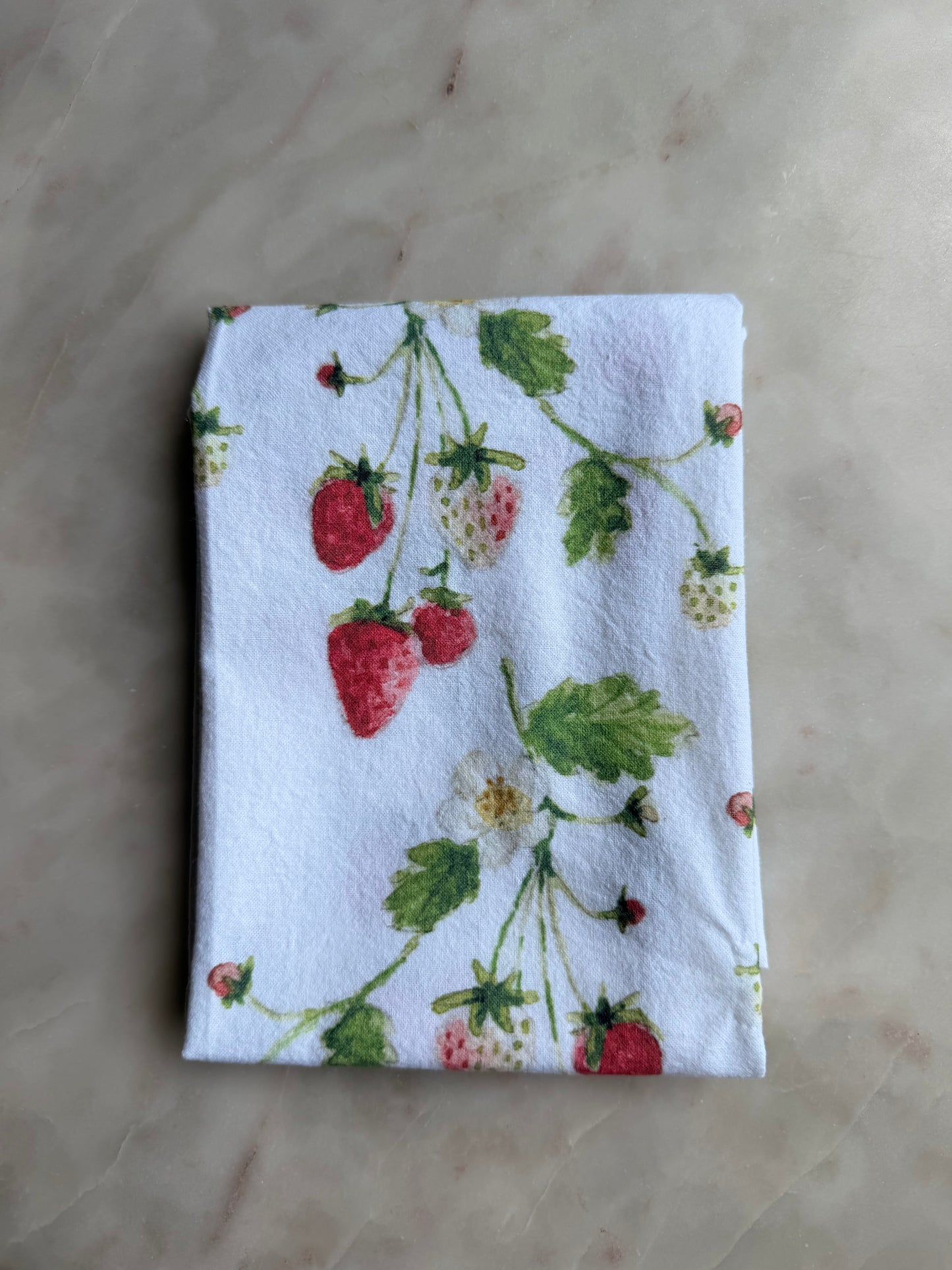 Strawberry Cotton Flour Sack Tea Towel