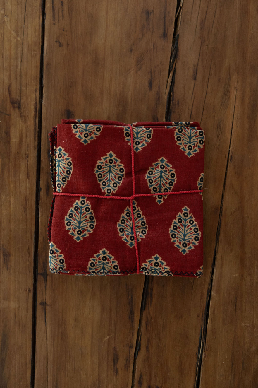 Foxglove Tomato Napkins, Set of 4