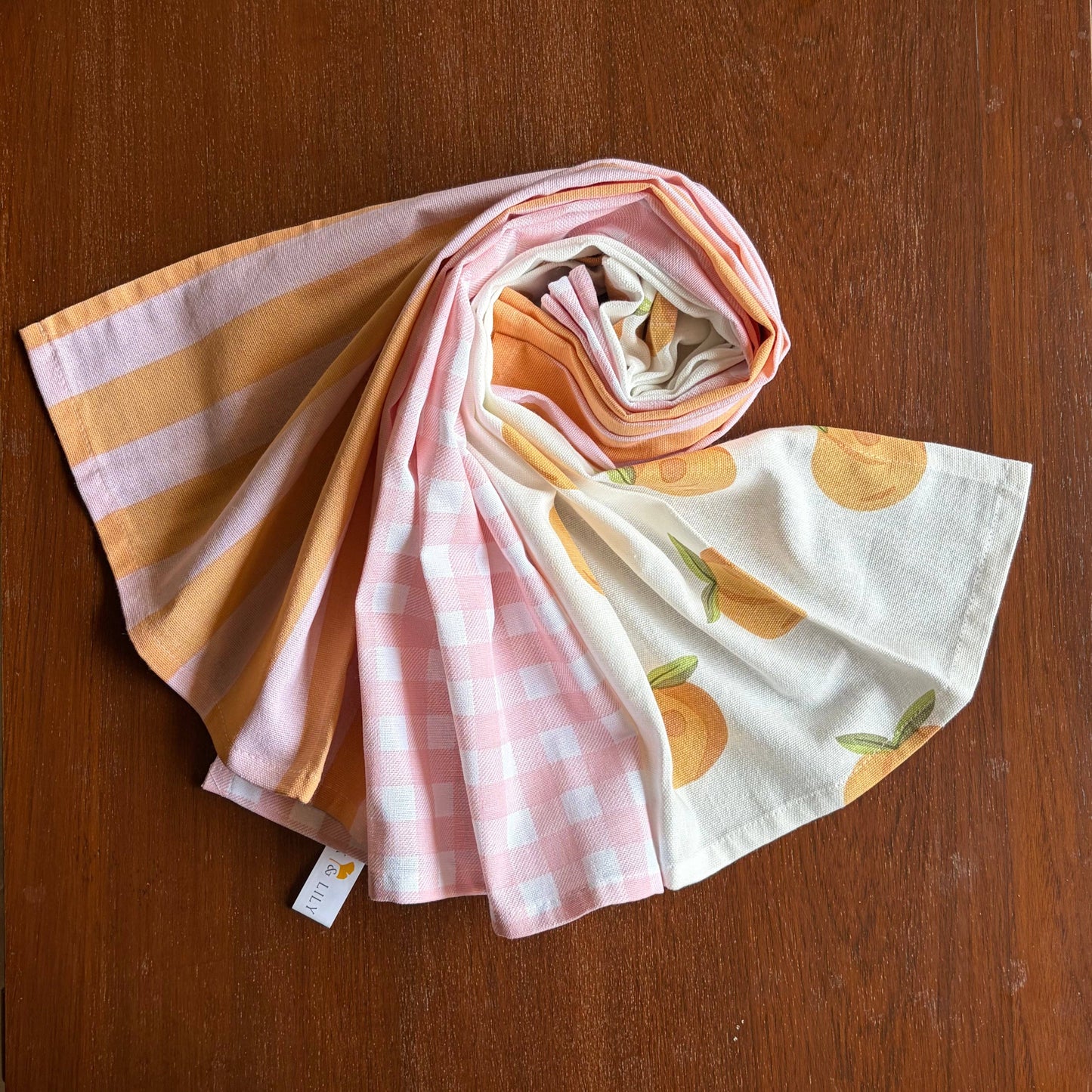 Just Peachy Dish Towels- Set of 3