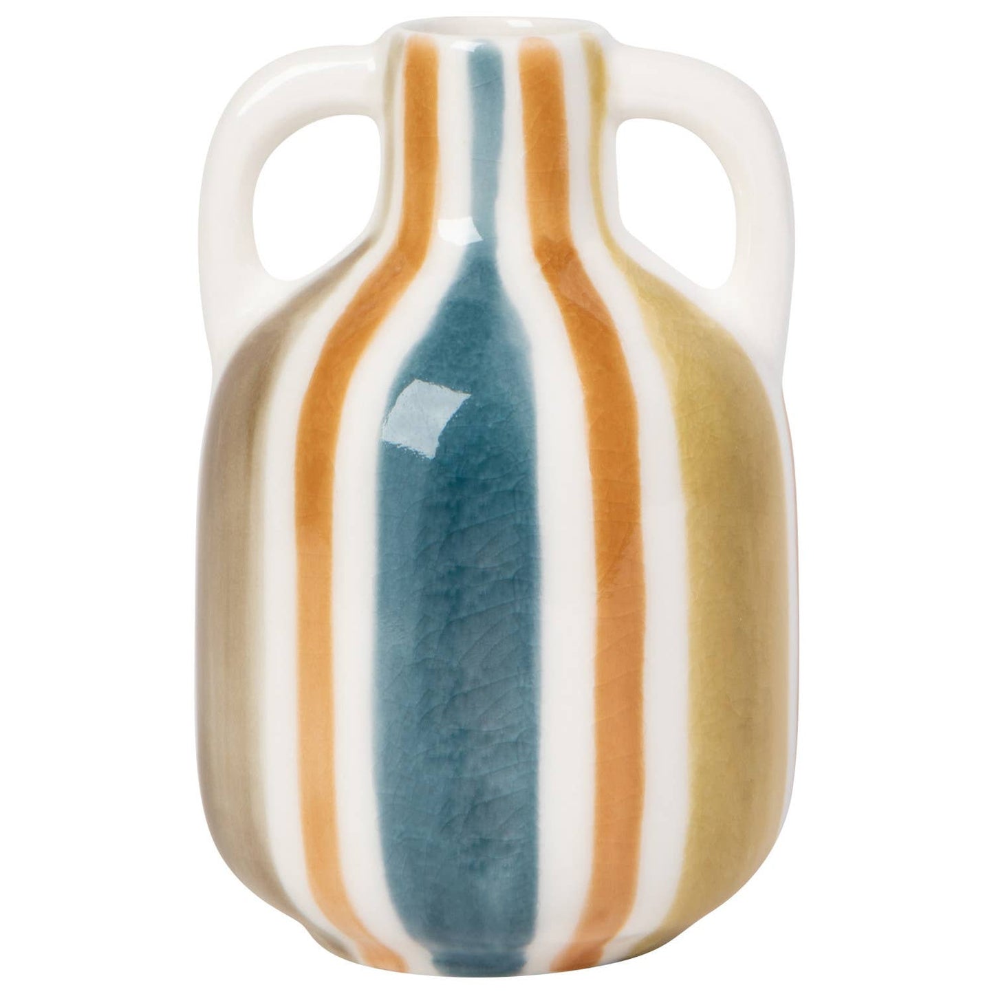 Sunset Stripe Ceramic Bud Vase