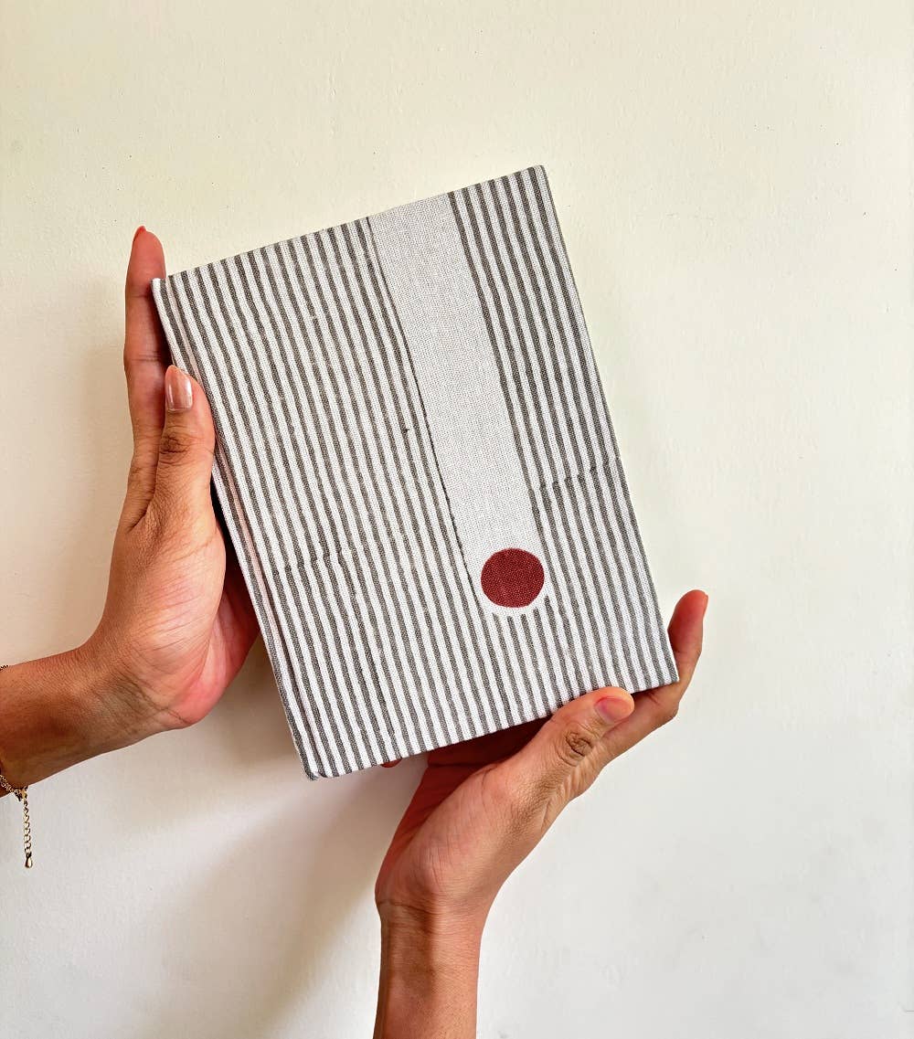 Striped Handmade Paper Journal Notebook