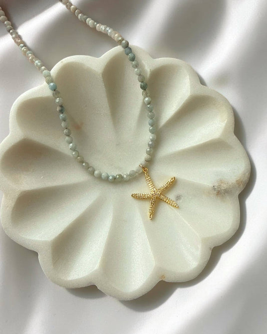 Sea Star Aquamarine Necklace