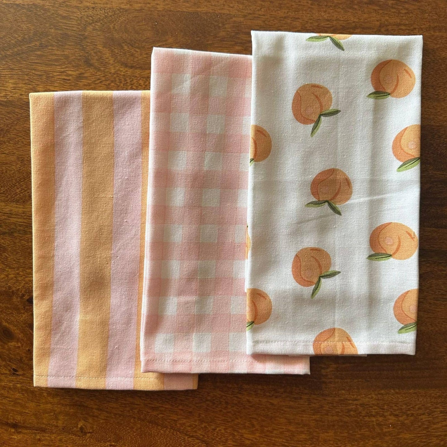 Just Peachy Dish Towels- Set of 3