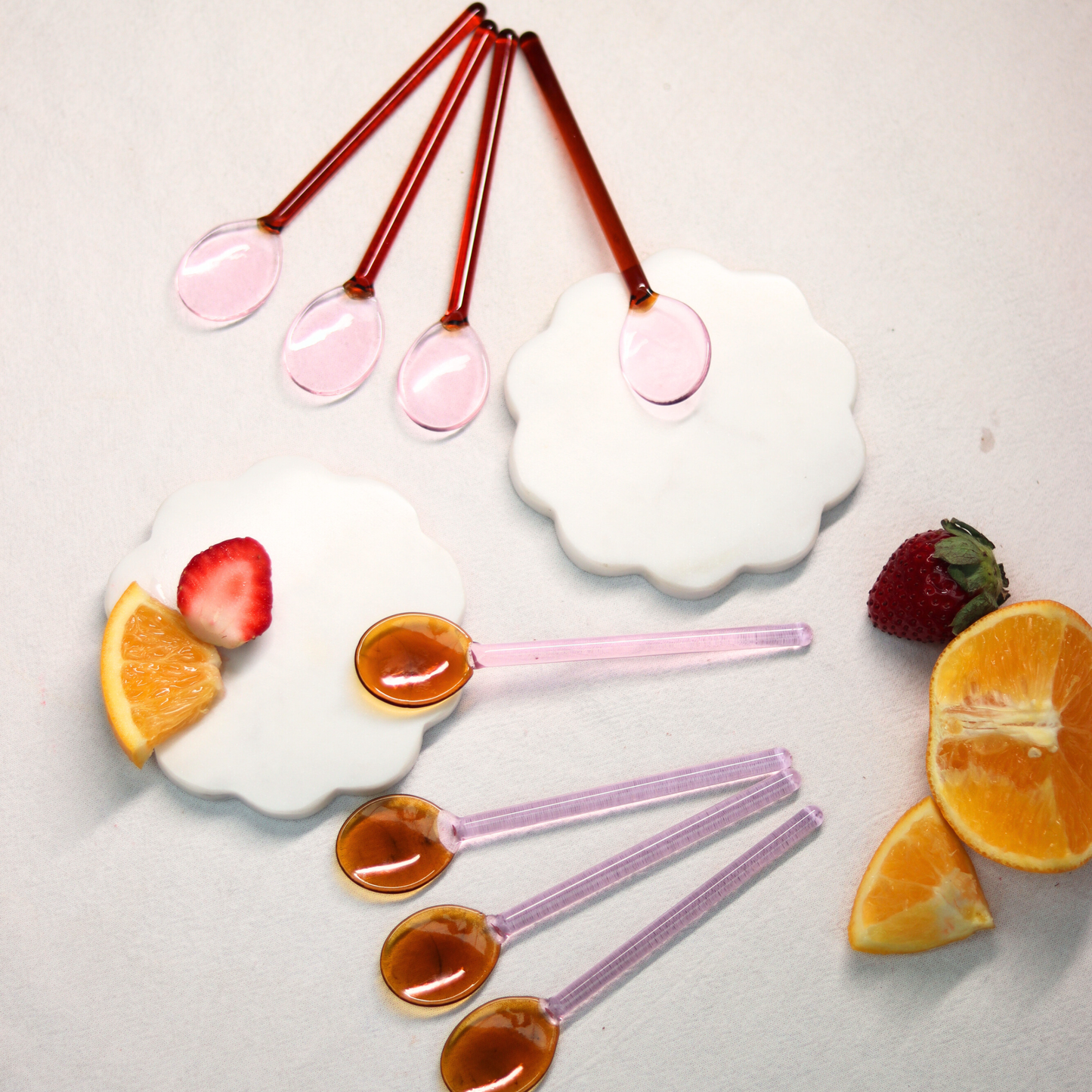Amber Pink Stirring Spoon