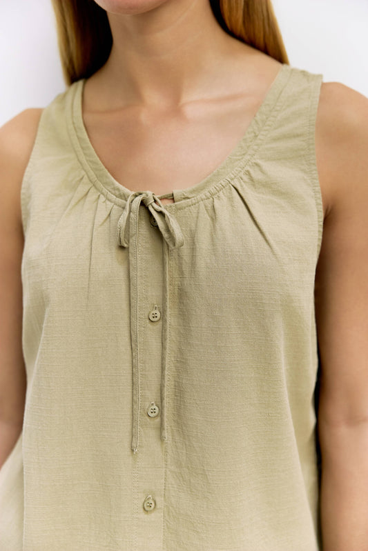 Elsie Linen Tie Sleeveless