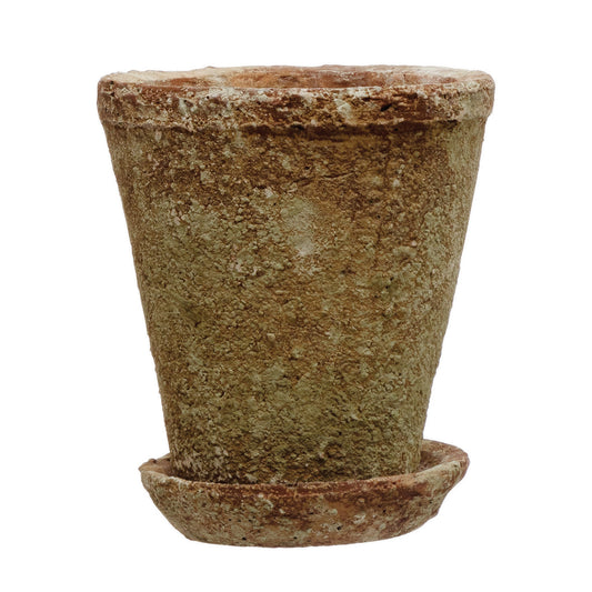 [IN STORE] Distressed Cement Planter, Three Sizes
